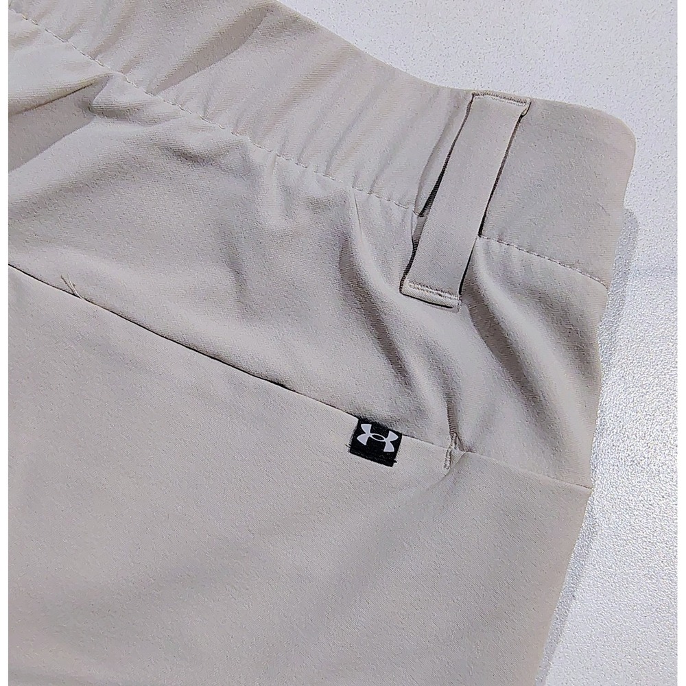 Under Armour Pants Mens 32x33 Beige UA Iso Chill Tapered Golf Stretch Trousers - Picture 4 of 10